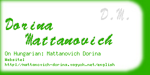 dorina mattanovich business card